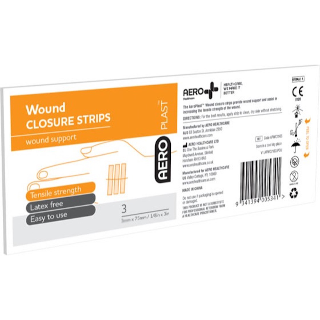 Steristrips Wound Closure 6.4mm x 76mm - Pack of 3