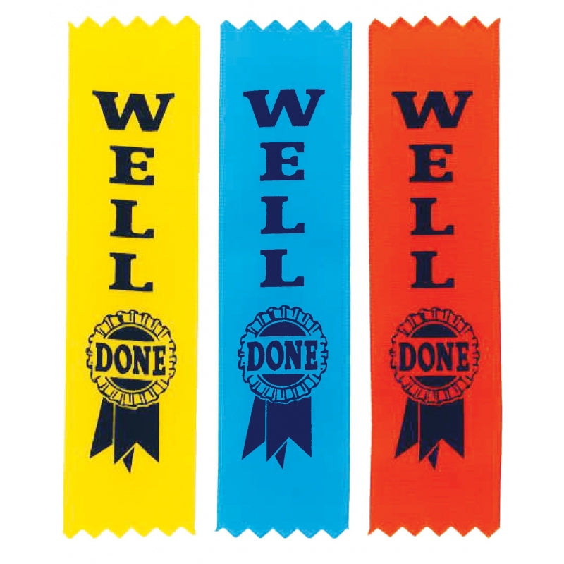 Well Done Sports Day Ribbons