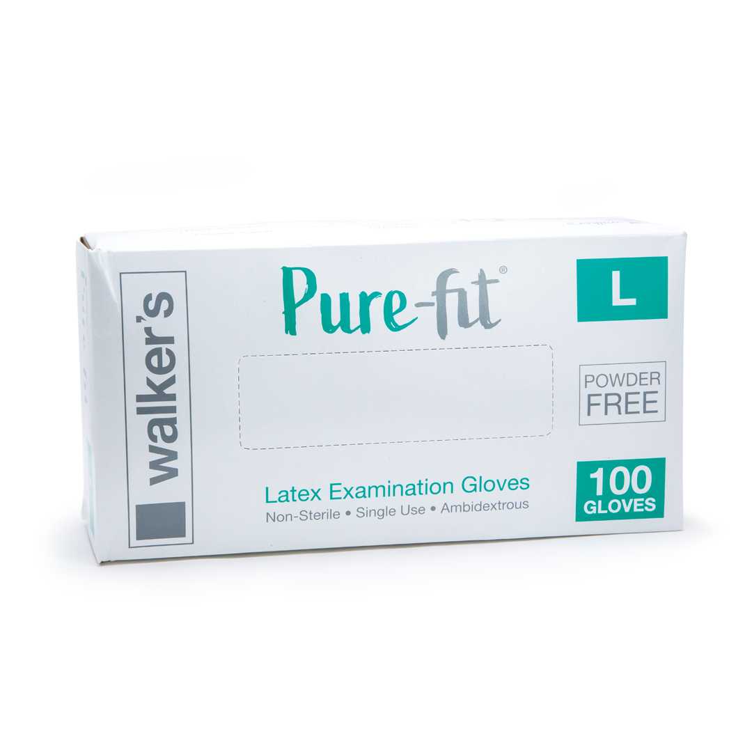 Walker&#39;s Pure-fit Latex Gloves - Box of 100